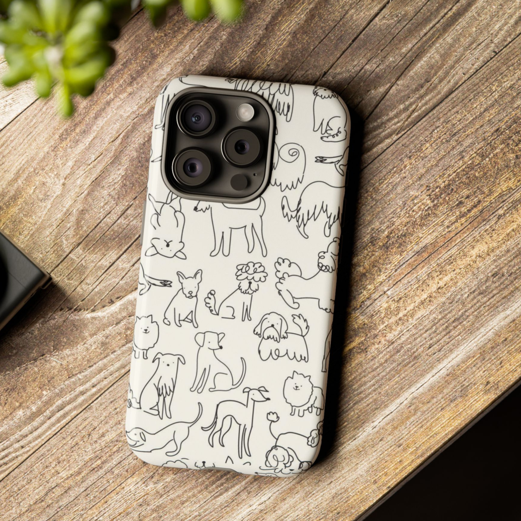 Dogs Line Art Case